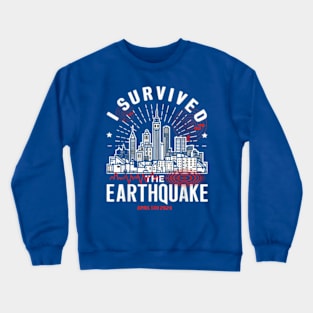 I Survived The Nyc Earthquake Crewneck Sweatshirt